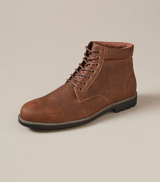 Mens Brian PU Lace-Up Boots