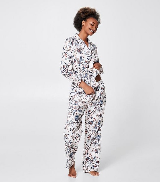 Cotton Poplin Pyjama Set - Floral Print