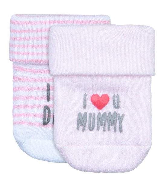 2 Pack Underworks Baby Organic Cotton Socks