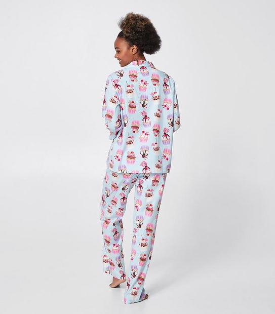 Cotton Poplin Pyjama Set - Cupcake
