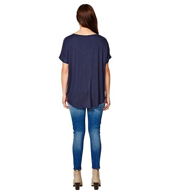 Woven Print Top - Navy 2 of 5