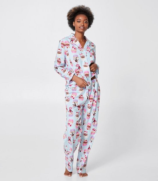 Cotton Poplin Pyjama Set - Cupcake