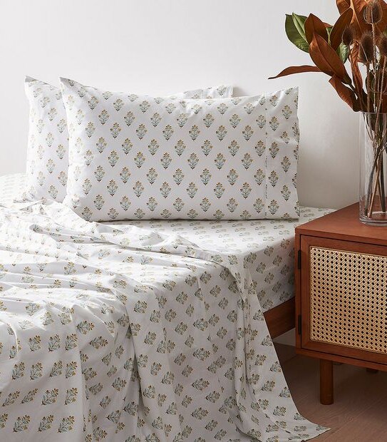 Imala Print Stonewash Sheet Set - Single Bed