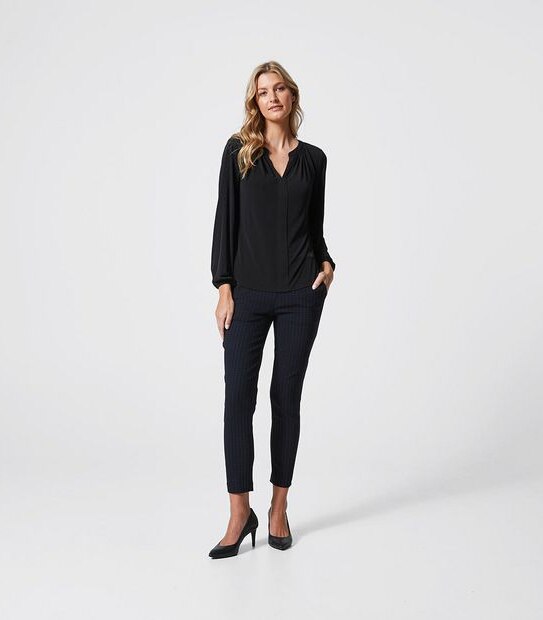 Preview Dog Tooth Skinny Ankle Length Bengaline Pants