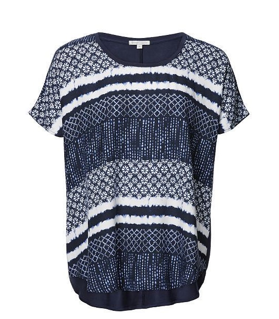 Woven Print Top - Navy 4 of 5