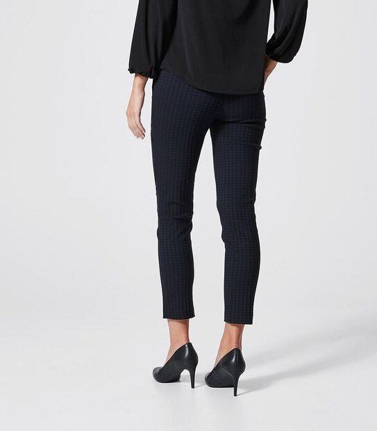 Preview Dog Tooth Skinny Ankle Length Bengaline Pants