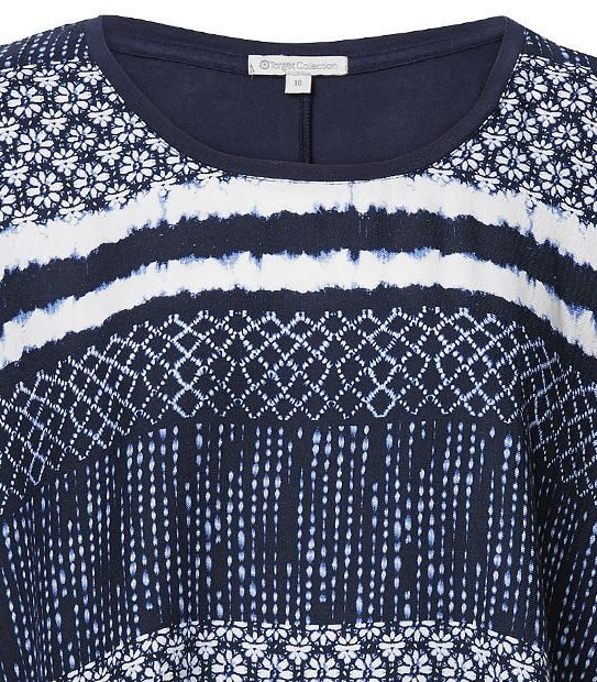 Woven Print Top - Navy 5 of 5