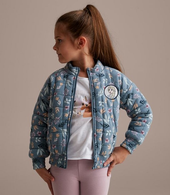 Disney Frozen Quilted Bomber Jacket