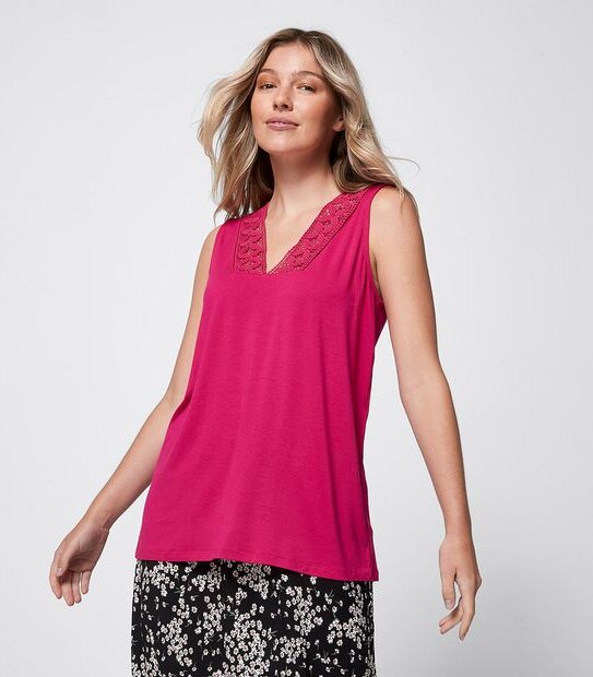 Lace Trim Tank Top