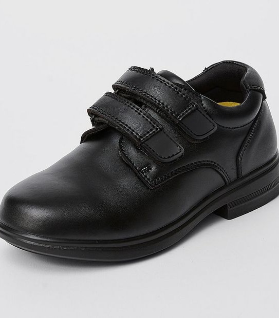 Gro Shu Twin Tab Leather School Shoe