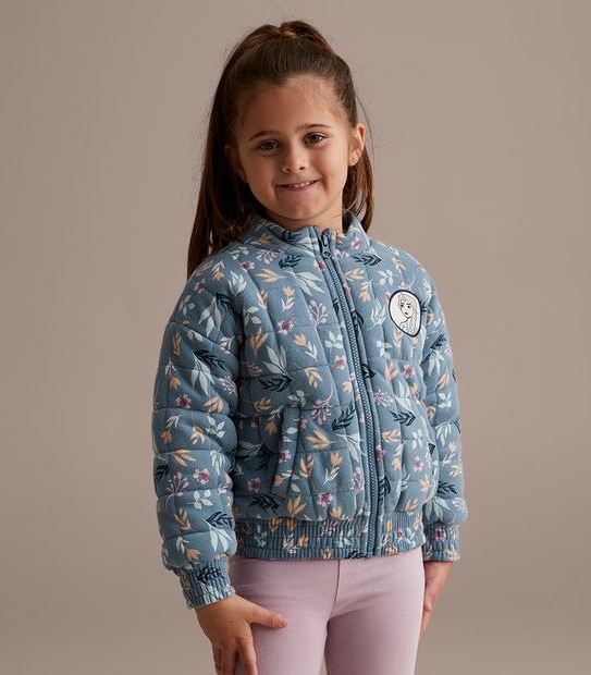 Disney Frozen Quilted Bomber Jacket