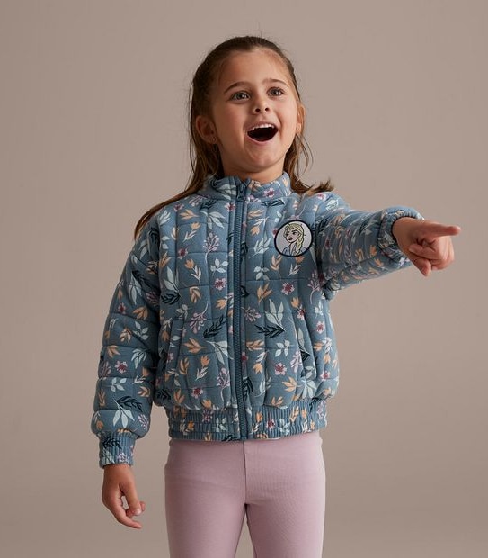 Disney Frozen Quilted Bomber Jacket
