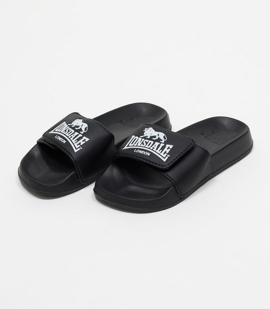 Lonsdale London Kids Lion Slides - Black