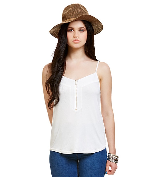 New Look Zip Front Singlet