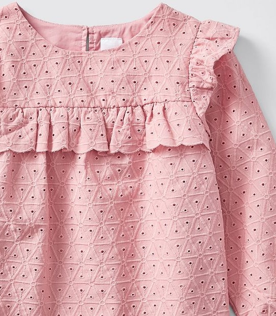 Broderie Blouse - Pink