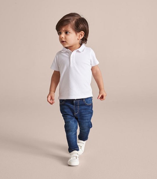 S23 247091_01 BOYS SS POLO SHIRT PLAIN WHITE