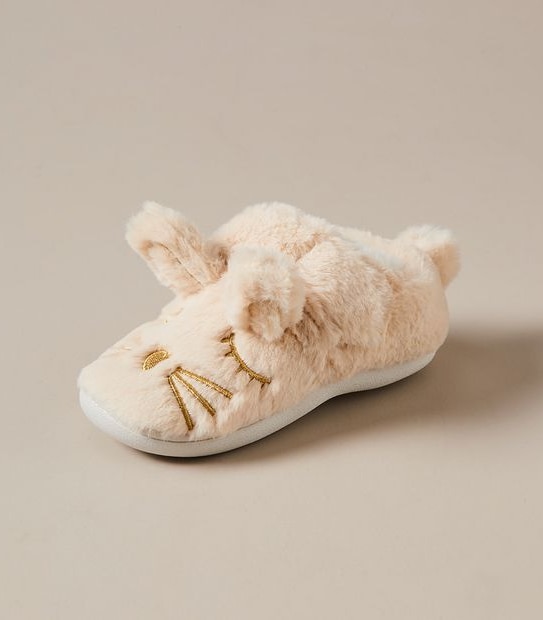 Kids Junior Bunny Touch Fastener Slippers