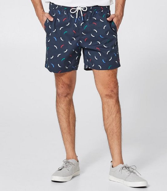 Volley Swim Shorts - Black Squiggle Print