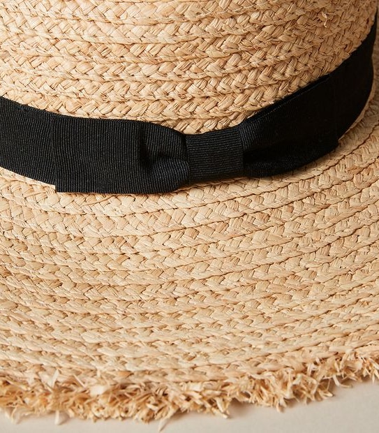 Mid Brim Frayed Edge Hat