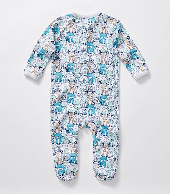 Baby Snap Button Print Coverall