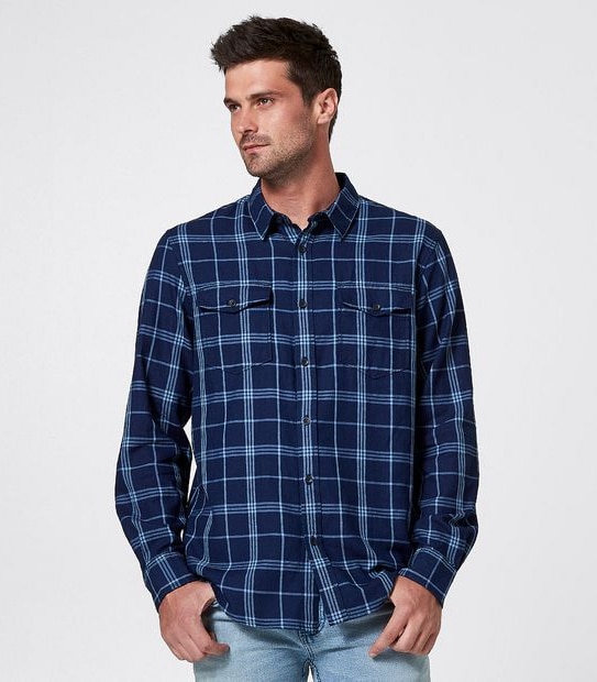 Indigo Dyed Shirt - Check