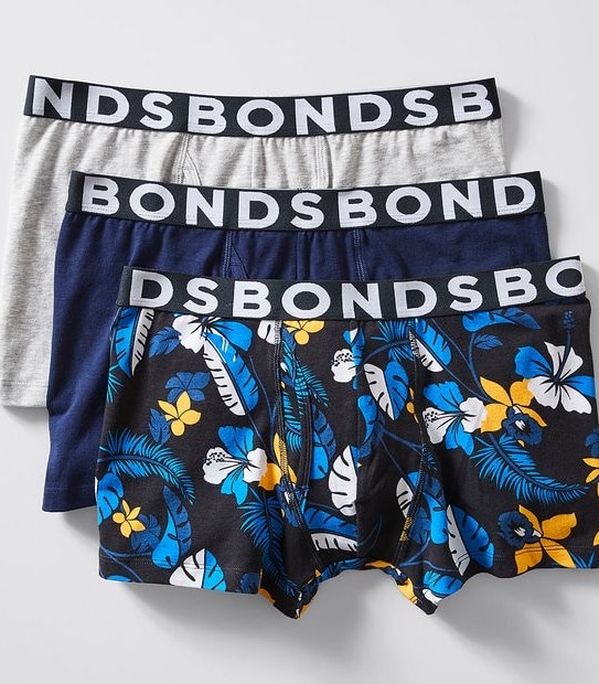 Bonds 3 Pack Everyday Trunks