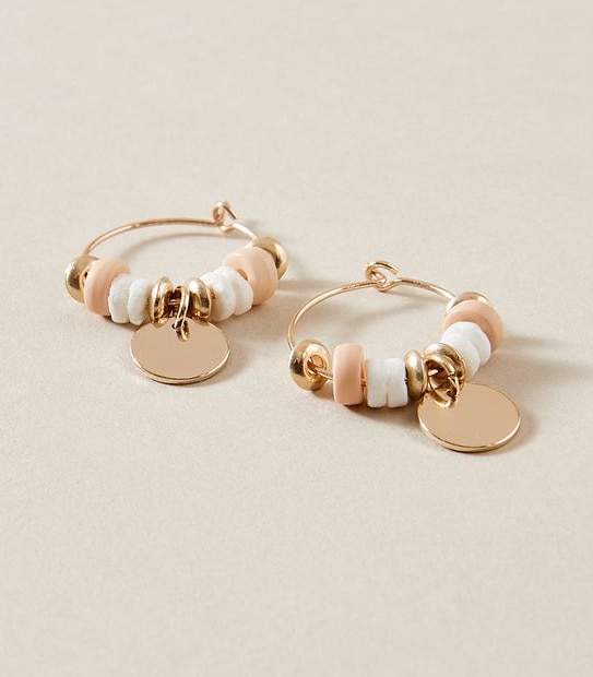 Bead Hoop Earrings