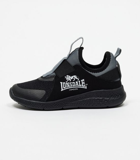 Lonsdale London Kids Junior Surrey Pull On Sneakers - Black