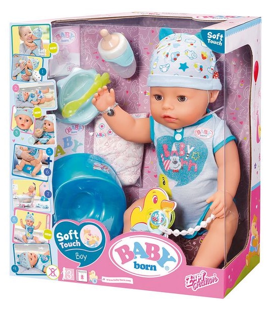 824375 BABY BORN SOFT TOUCH DOLL BLUE