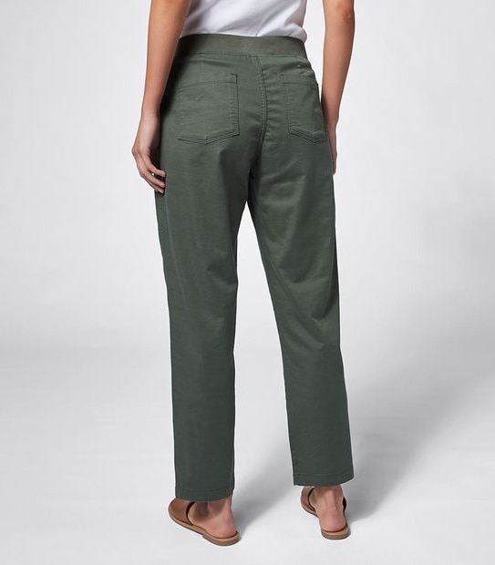 Rib Waist Pants - Thyme Green