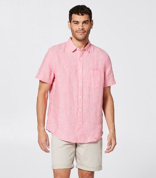 Linen Shirt - Red