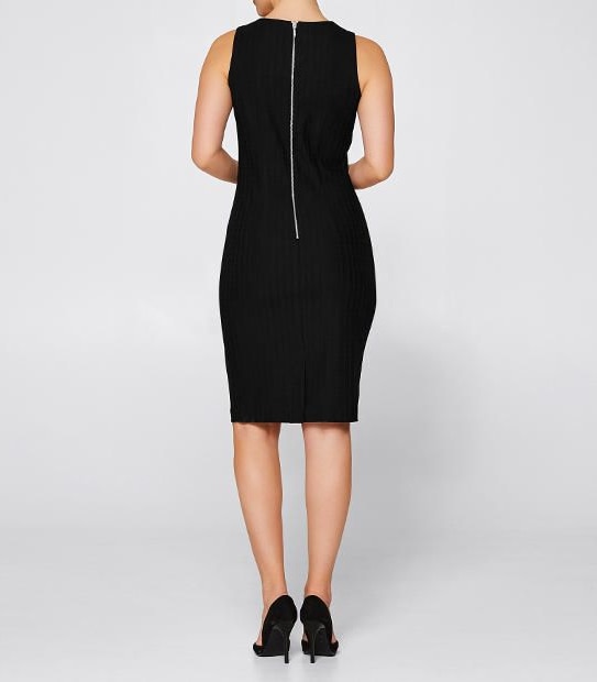 Grid Check Bengaline Sheath Dress