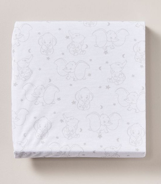 Disney Dumbo Bamboo Fitted Bassinet Sheet