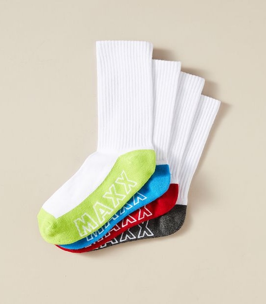 4 Pack Maxx Crew Socks
