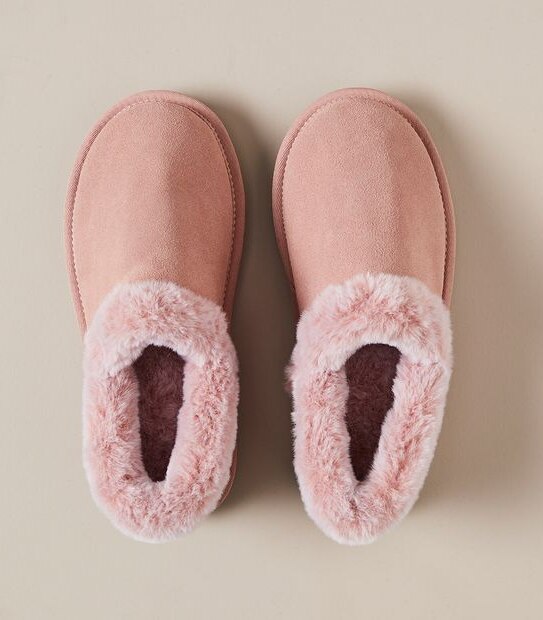 Womens Sylvie Suede Moccasin Slippers