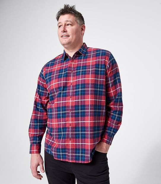 Mr Big Flannelette Shirt - Red Check