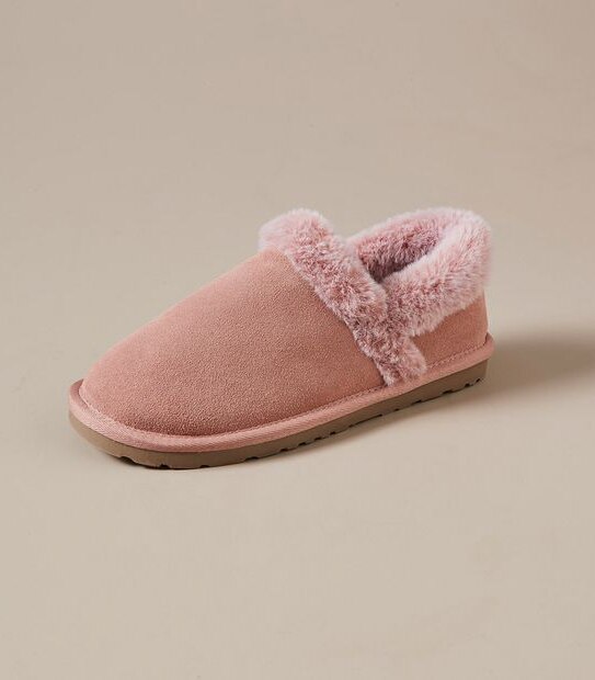 Womens Sylvie Suede Moccasin Slippers