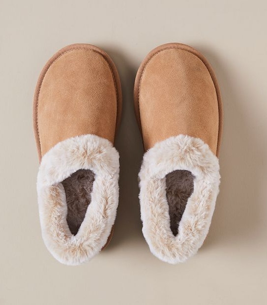 Womens Sylvie Suede Moccasin Slippers