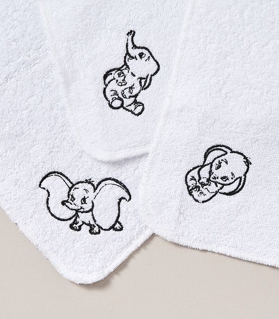 3 Pack Baby Disney Dumbo Face Washers