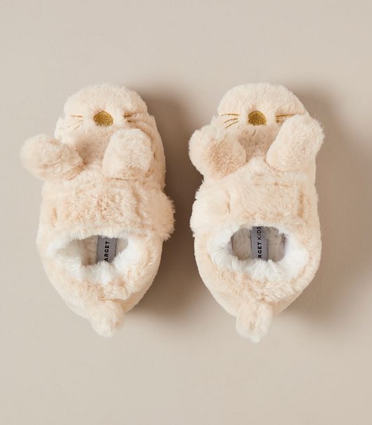 Kids Junior Bunny Touch Fastener Slippers