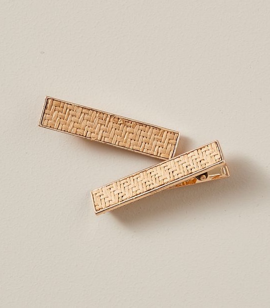 2 Pack Metal Hair Clips - Natural