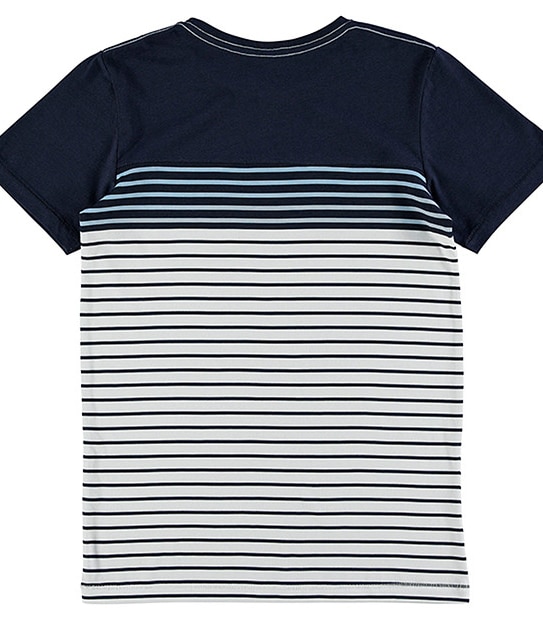 Short Sleeve Stripe Print Pocket T-Shirt 2 of 3