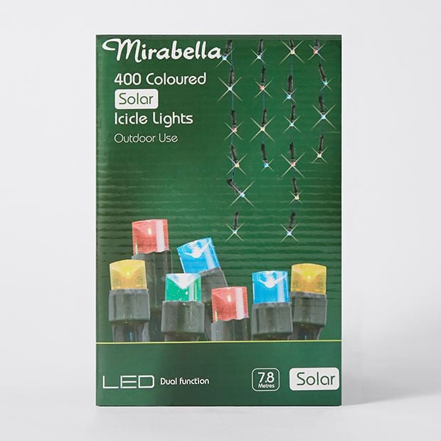 mirabella christmas 400 led solar icicle lights coloured mirabella christmas 400 led solar icicle lights coloured