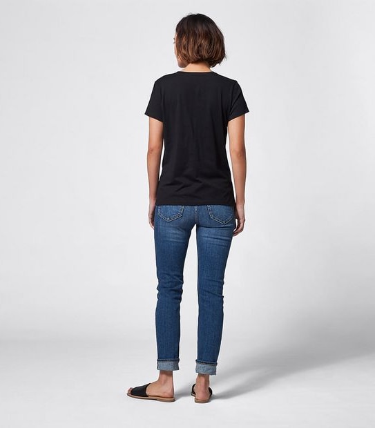 Christmas Cotton T-Shirt - Black Crystal Tree