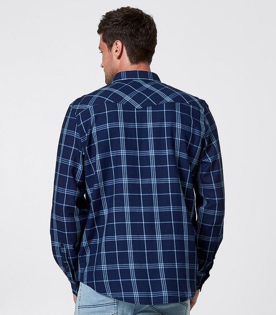 Indigo Dyed Shirt - Check