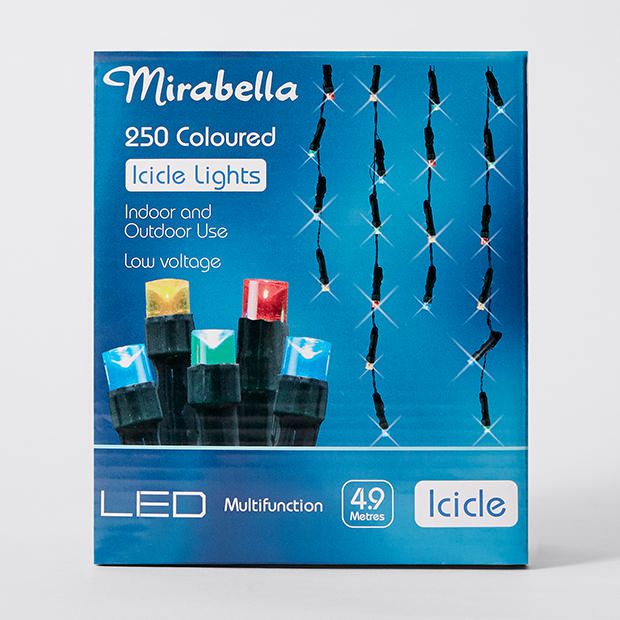 mirabella christmas 250 led icicle lights coloured mirabella christmas 250 led icicle lights coloured