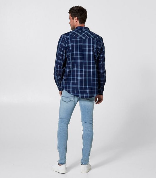 Indigo Dyed Shirt - Check
