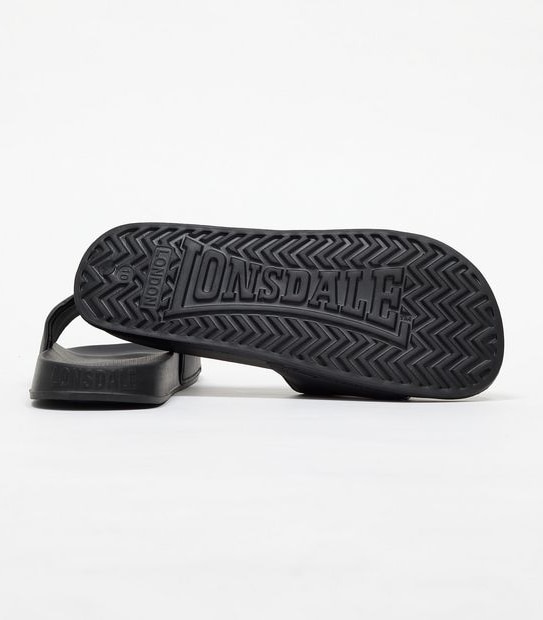 Lonsdale London Mens Slides - Black