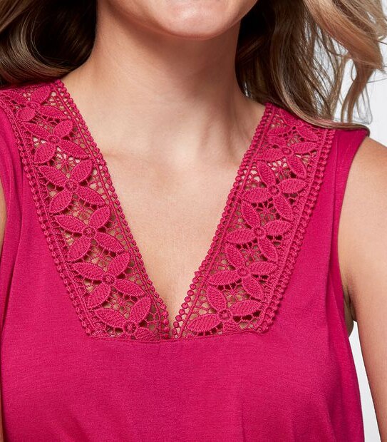 Lace Trim Tank Top