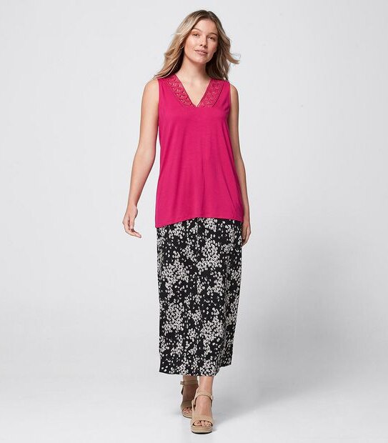 Lace Trim Tank Top